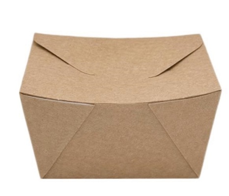 Контейнер бумажный 600мл 110х90х73мм ECO FOLD BOX цвет Крафт/Белый DoECO (х25/375)