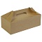 Упаковка для кондитерских изделий 288х142х55мм BOX WITH HANDLE M С ручками цвет Крафт OSQ (х225)